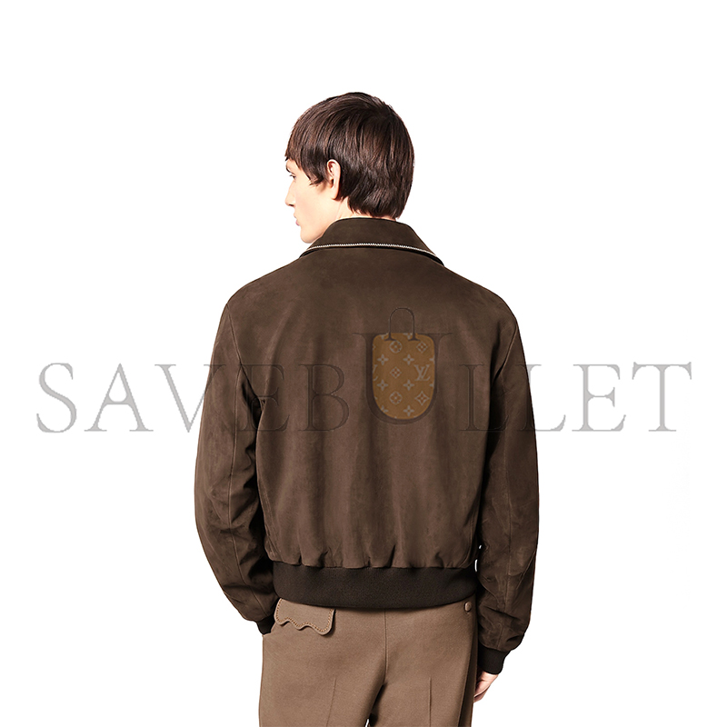 LOUIS VUITTON JAQUETA DE SUEDE DE VITELO BORDADA 1AFPWK